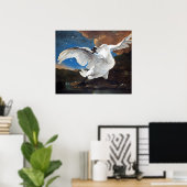 Das bedrohte Gemälde von Swan von Jan Asselijn Poster (Heimbüro)