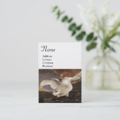 Das bedrohte Swan-Monogramm, Weißpearenpapier Visitenkarte (Stehend Vorderseite)