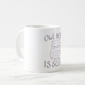 Das Bedürfnis nach Schlaf Kaffeetasse (Vorderseite Links)