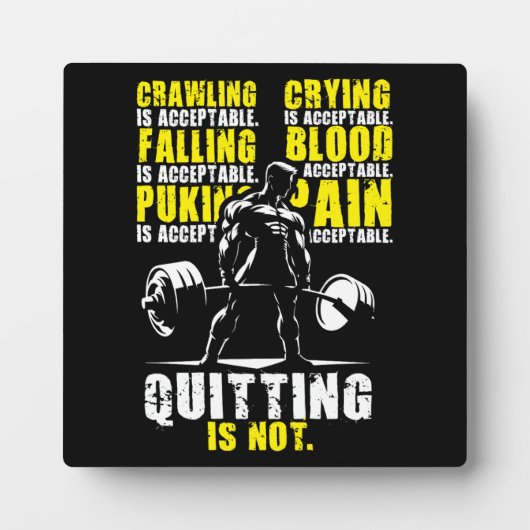 Das Beenden ist nicht akzeptabel - Motivierend Fit Fotoplatte (Vorderseite)