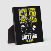 Das Beenden ist nicht akzeptabel - Motivierend Fit Fotoplatte (Vorderseite)