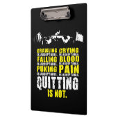 Das Beendigen ist nicht - der motivierend Workout Klemmbrett (Links)