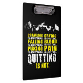 Das Beendigen ist nicht - der motivierend Workout Klemmbrett (Rechts)