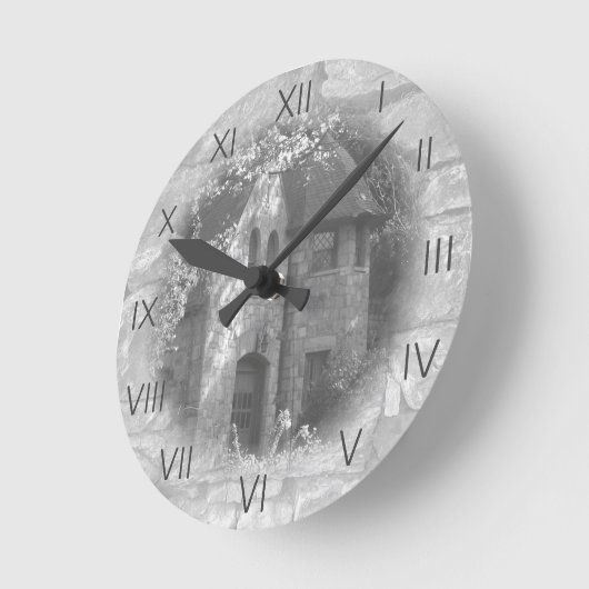 "Das Beförderungshaus Runde Wanduhr (Winkel)