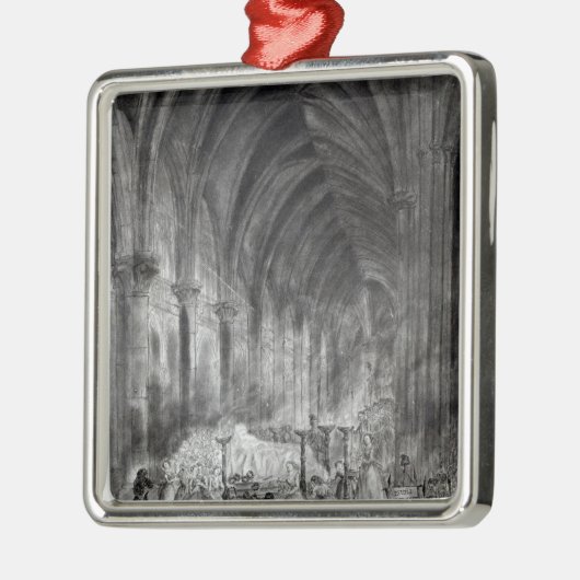 Das Begräbnis von Jean Paul Marat Silbernes Ornament (Links)