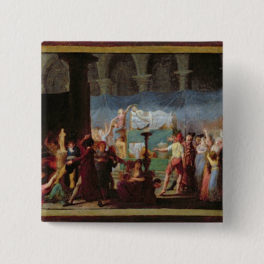 Das Begräbnis von Marat in der alten Kirche Button (Vorderseite)