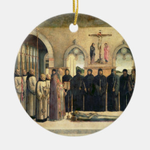 Das Begräbnis von St Jerome, c.1470-1472 (Öl kan Keramik Ornament