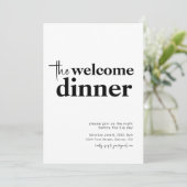 Das Begrüßungsabendessen Probe Einladung (Stehend Vorderseite)