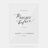 Das Begrüßungszeichen der Nacht vor der Probe Acrylschild (Vorderseite)