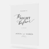 Das Begrüßungszeichen der Nacht vor der Probe Acrylschild (Winkel)