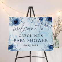 Das Begrüßungszeichen des jungen Blauen Babydusche