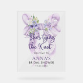 Das Begrüßungszeichen des Knotens und des Brautpar Acrylschild (Vorderseite)