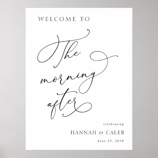 Das Begrüßungszeichen nach der Hochzeit Poster (Vorne)