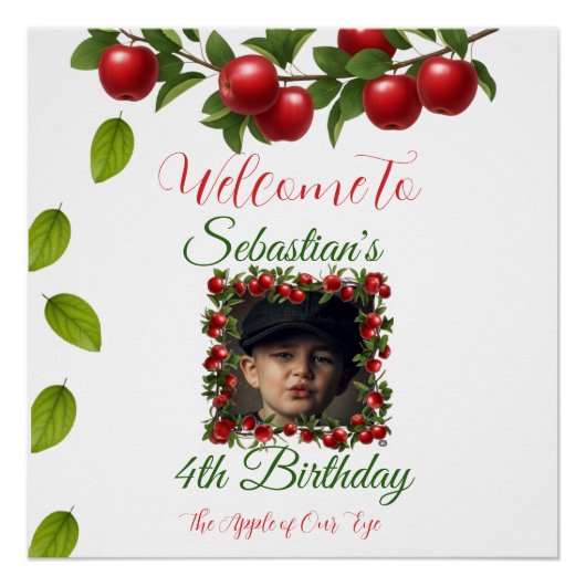 Das Begrüßungszeichen unseres Fotos Apfel Poster (Vorderseite)