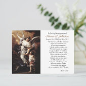 Das Beileids-Gebets-Karte eines Engels Rettung Einladung (Stehend Vorderseite)