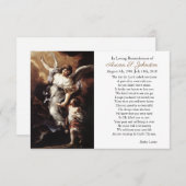 Das Beileids-Gebets-Karte eines Engels Rettung Einladung (Vorne/Hinten)