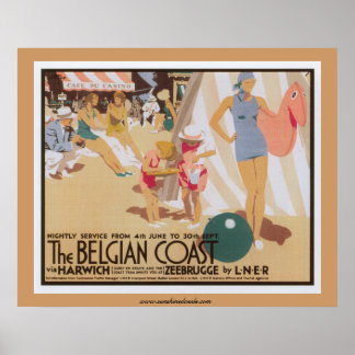 Das belgische Küstenplakat Poster