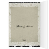 Das beliebteste Hochzeitmenü ist altes Papier (Innen (Links))