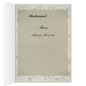 Das beliebteste Hochzeitmenü ist altes Papier (Innen (Rechts))