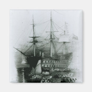 Das Bellerophon an Plymouth-Ton Magnet