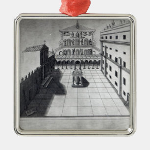 Das belvedere-Gericht in alten St Peter Rom Ornament Aus Metall