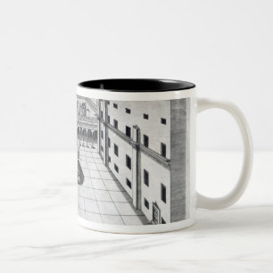 Das belvedere-Gericht in alten St Peter Rom Zweifarbige Tasse