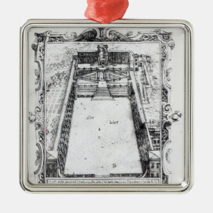 Das belvedere-Gericht in Vatikan Rom, 1581 Silbernes Ornament