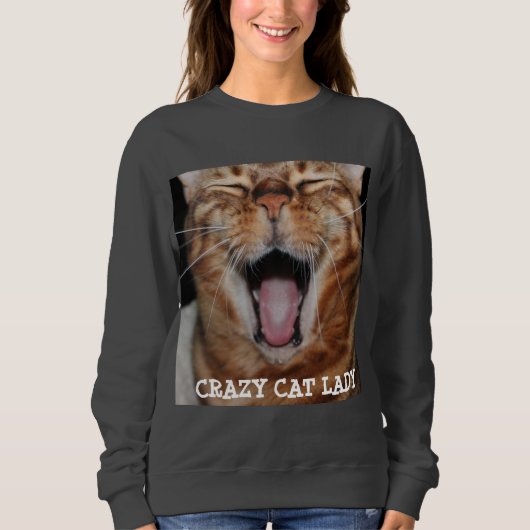 Das bengalische Sweatshirt "VERRÜCKTE CAT-DAME " (Vorderseite)