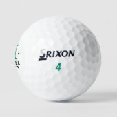 Das benutzerdefinierte grüne Monogramm des Golfspi Golfball (Logo)