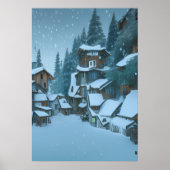 Das Bergdorf | AI Art Poster (Vorne)