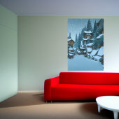 Das Bergdorf | AI Art Poster