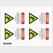 Das berüchtigte Warnschild "Gefahr, keine Touch" Rechteckiger Aufkleber (Blatt)