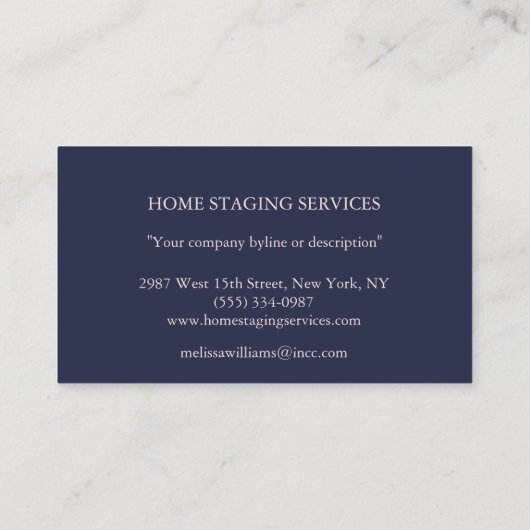 Das berufliche Geschäft der Visitenkarte (Rückseite)