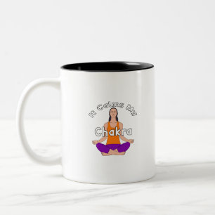 Das beruhigt mein Chakra Zweifarbige Tasse