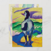 Das berühmte blaue Pferd II von Franz Marc Postkarte (Vorne/Hinten)