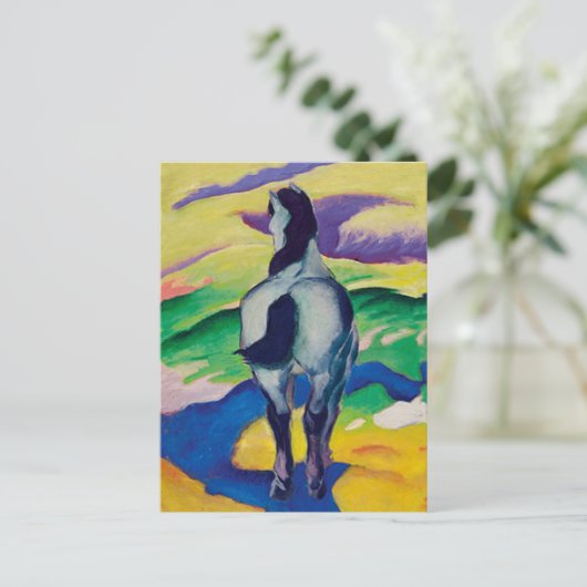 Das berühmte blaue Pferd II von Franz Marc Postkarte (Stehend Vorderseite)