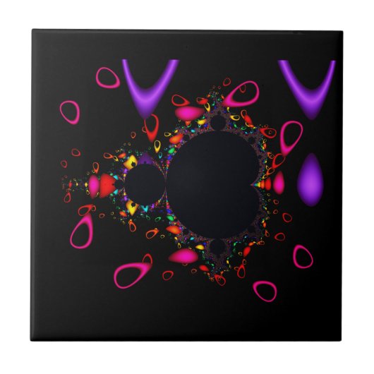 Das berühmte Full Mandelbrot Set Fraktal Art Fliese (Vorderseite)