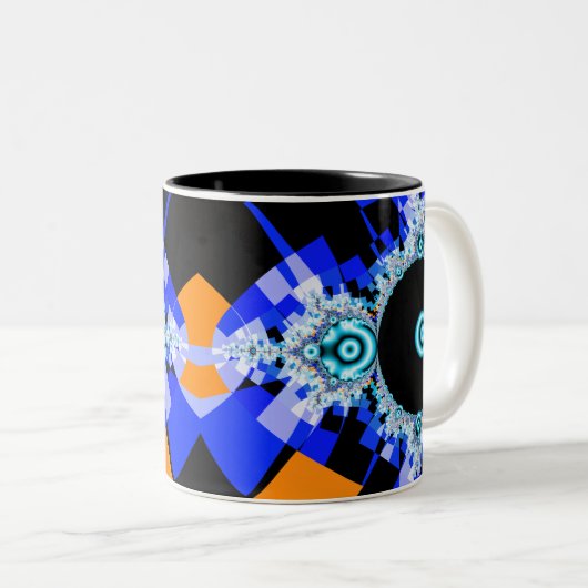 Das berühmte Full Mandelbrot Set Zweifarbige Tasse (VorderseiteRechts)