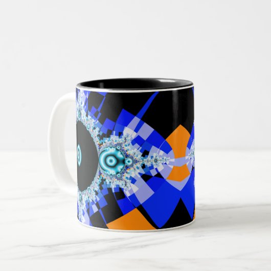 Das berühmte Full Mandelbrot Set Zweifarbige Tasse (Vorderseite Links)