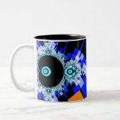 Das berühmte Full Mandelbrot Set Zweifarbige Tasse (Links)
