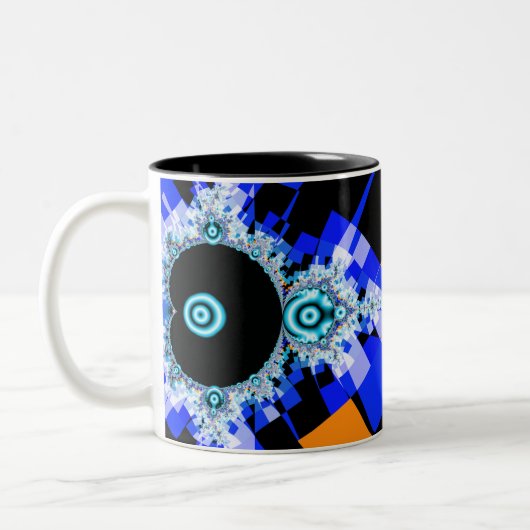 Das berühmte Full Mandelbrot Set Zweifarbige Tasse (Links)