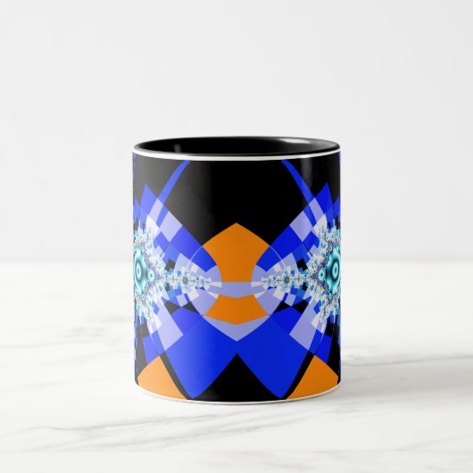 Das berühmte Full Mandelbrot Set Zweifarbige Tasse (Mittel)