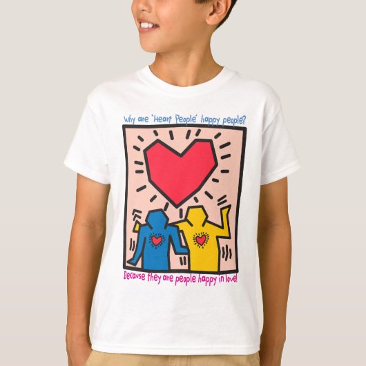 Das berühmte Heart People Dancing of Joy T-Shirt (Vorderseite)