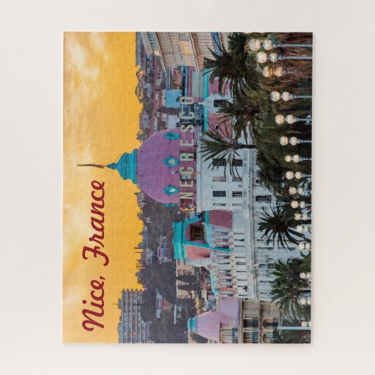 Das berühmte Luxushotel Negresco in Nizza Puzzle (Vertikal)