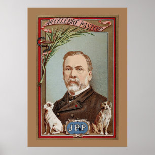 Das berühmte Portrait Louis Pasteur Historisch Poster