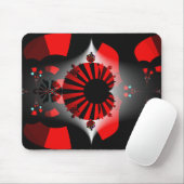 Das berühmte Set mit Mandelbrot in Schwarz und Rot Mousepad (Mit Mouse)