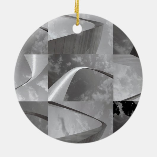 Das berühmte Tor zum West St. Louis Arch Keramik Ornament (Hinten)