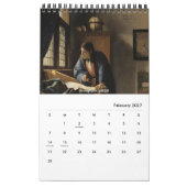 Das berühmte Vermeer-Gemälde Kalender (Feb 2027)