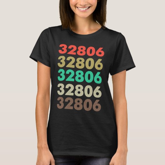 Das besagt 32806 Retro Zip-Code Zipcode 32806 T-Shirt (Vorderseite)