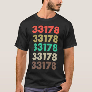 Das besagt 33178 Retro Zip-Code Zipcode 33178 T-Shirt